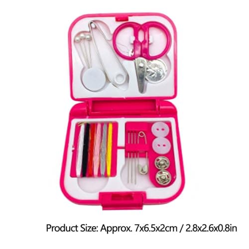 Chrees Compact Sewing Kit for Travel Repairs and Emergency Fixes (Rose Red) — view 5