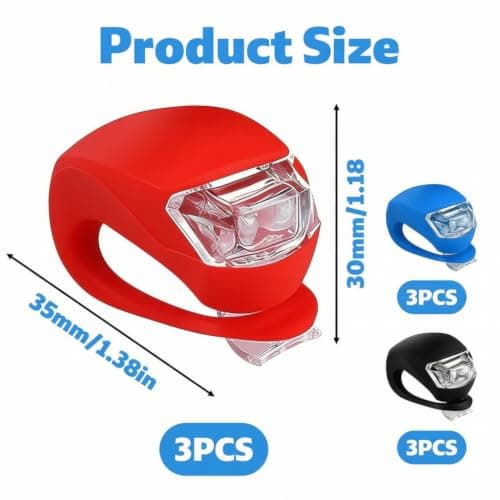 Bike Lights Front & Back 9 Pack,LED Waterproof Bicycle Light Set for Night — view 2