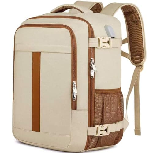 for New Ryanair Cabin Bags 40x30x20 Underseat Small Travel Backpack, Beige