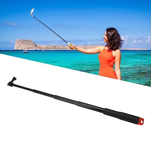 TYCIONG Action Camera Cellphone Selfie Stick Lightweight Portable Selfie Stick for Travel Outdoor Activities (Orange) — view 4