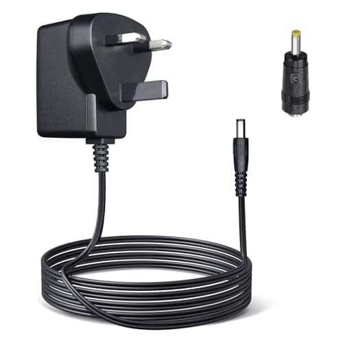 UKCA Certified 5V 1A 5W Power Supply Adapter (1.8M), 5.5x2.1mm, 4.0x1.7mm, 1000mA 0.5A 500mA AC DC Transformer for 5V Radio, Digital Frame, CCTV Camera, Speaker, Router, Baby Monitor