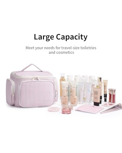 Narwey Large Travel Hanging Toiletry Bags for Women Wash Bag for Toiletries — view 6