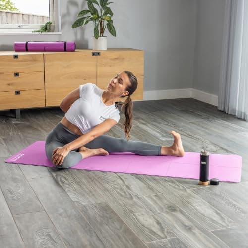 Core Balance Foldable Travel Yoga Mat, Pink — view 2