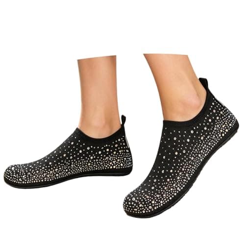Womens Barefoot Water Shoes, Travel House Slippers for Indoor and Outdoor Aqua Socks for Beach, Swim, Surf, Yoga, Dancing, Camping Must Haves (Multicolour,6.5) — view 2