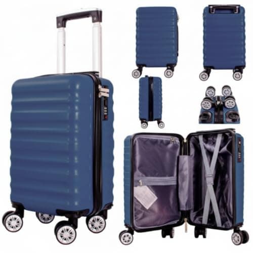 40x25x20cm Underseat Cabin Suitcase, Navy, Removable Wheels