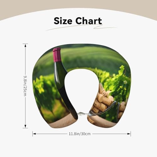 SamLng Wine Bottle Corks Grapes Memory Foam Travel Pillow â€“ U-Shaped Neck Support â€“ Perfect for Watching Movies, Working, Driving, and Relaxing — view 5