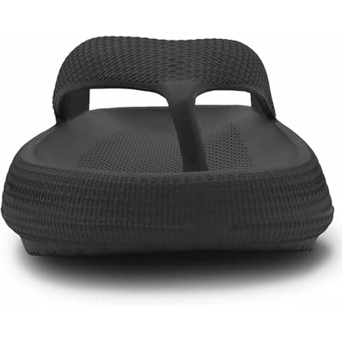 Eva Beach Flip Flops & Pool Slides for Women and Men (Black 8Uk) — view 4