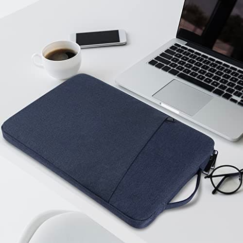 Chelory 13 14 Inch Laptop Sleeve for 13 Inch MacBook Air 14 inch MacBook Pro 2019-2026, 13.3 14 Inch Notebook Ultrabook Computer Water Resistant Shockproof Bag Tablet iPad Carrying Case, Dark Blue — view 6