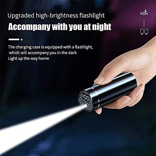 Ekrfxh N21 Bluetooth 5.1 Earbuds in-Ear True Wireless Headphones with Flashlight, 35H Playtime Deep Bass Hifi Stereo Sound Life Waterproof Earphones With Mic for Work Sport (white) — view 5