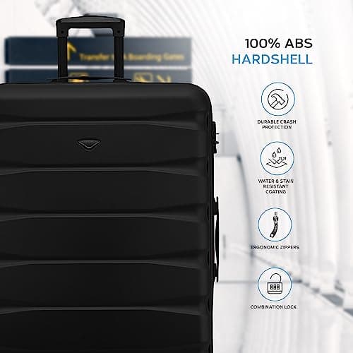 Flight Knight Lightweight 4 Wheel ABS Hard Case Medium Suitcase Approved for Over 100 Airlines Including easyJet, British Airways, Ryanair, Jet2, Emirates & Many More - Check-in Medium Size 25" — view 4