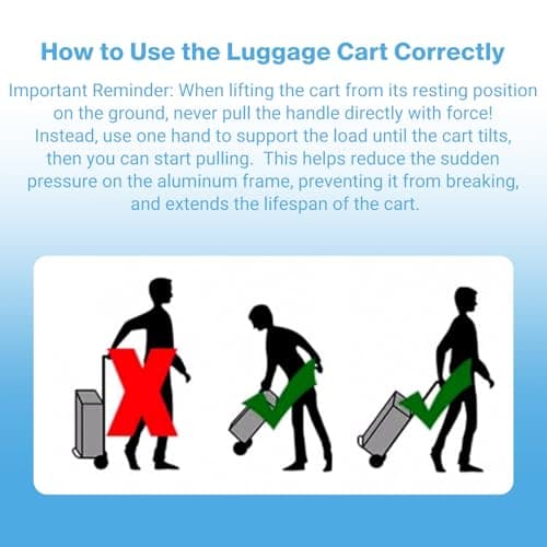 Vsaikeo Small Folding Hand Truck Dolly with 2 Wheels, Lightweight Aluminum Foldable Luggage Cart into Backpack, Collapsible Carts Portable Dolly for Airport Travel Moving — view 5