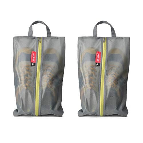 pack all Shoe Bags for Travel, Water Resistant Shoe Pouch, 2 Pack, Grey