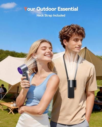 Portable Handheld Turbo Fan, 199 Gear Speed, 24 Hs Cooling Time, 5500mAh Rechargeable Mini Personal Hand Fan, Foldable Design, Travel Essentials, Beach Vacation, Gifts for Women,Men,Black Gold — view 6