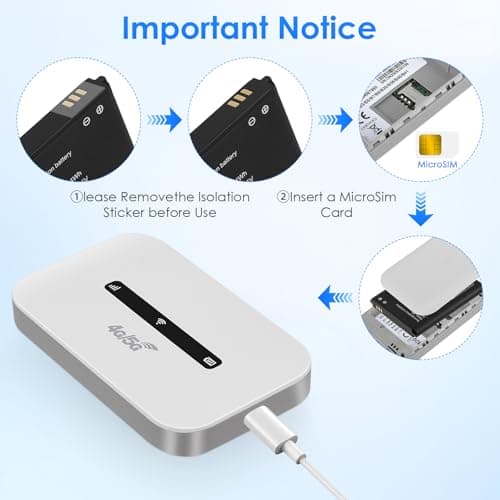 4G/5G Portable Wifi Travel Router,4G LTE WiFi Hotspot with SIM Card Slot,Pocket 4G Internet Hotspot Up To 10 Users for Travel Phone Computer Laptop,3000mAh Portable Travel Mobile WiFi — view 2