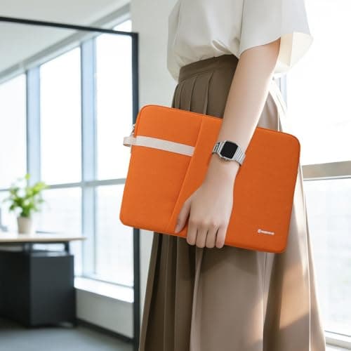 NIDOO 11 Inch Tablet Sleeve Case Protective Carrying Bag Cover for 11" iPad Pro M5 / Air M3 / A16 / 10.9" iPad 10 / Tab M11 / Chromebook Duet/MatePad Pro/Galaxy Tab S9 / A8, Orange — view 6