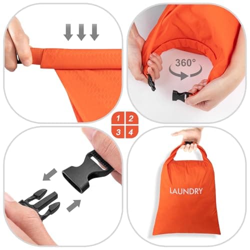 CANBOX 2 Pack Travel Laundry Bag, Nylon Washing Bags for Laundry, Camping — view 4