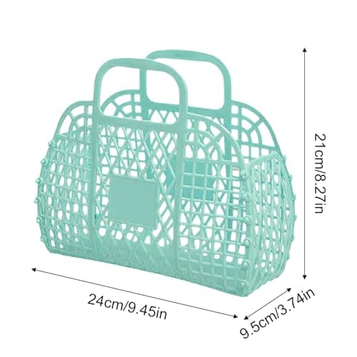 Jelly Tote - Bright Jelly Bags - Jelly Basket Tote Bag, Trendy Reusable Basket, Summer Beach Tote Handbags, JellyPurse For Toddler, Kids, Halloween, Bridal, Easter Basket — view 5