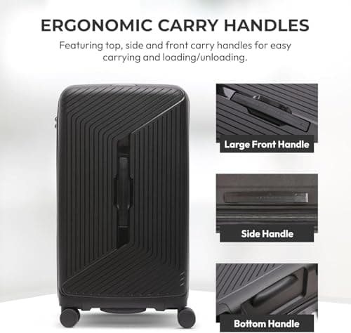 Aerolite Large 108L Polypropylene Hard Shell Trunk Suitcase, 4 Wheels — view 3