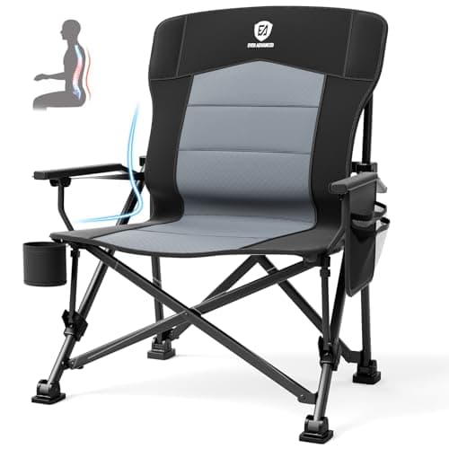 EVER ADVANCED Oversized Camping Chair for Adults with Lumbar Support,