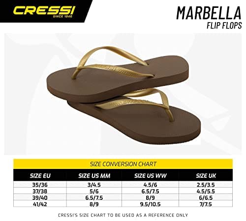 Cressi Women Marbella Flip Flop - Brown/Gold Size 35/36 — view 5