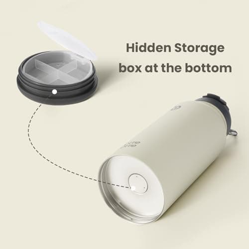 BOTTLE BOTTLE Insulated Water Bottle 950ml Stainless Steel with Straw and Pill Box — view 2