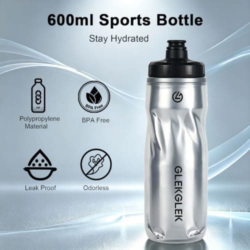 GLEKGLEK Insulated Sports Water Bottle 600ml, Easy to Clean — view 2
