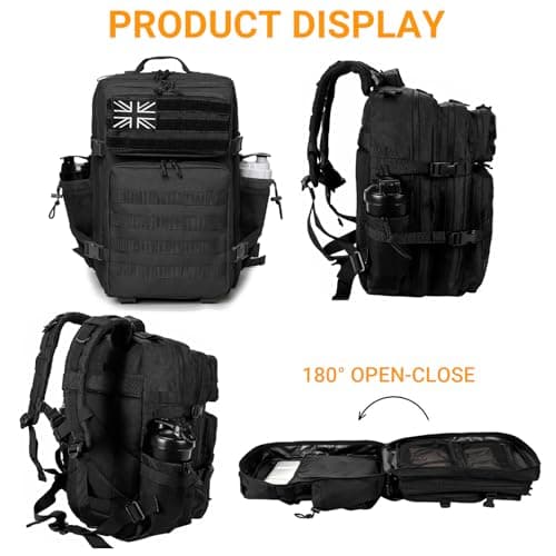 Geebymol 45L Military Tactical Backpacks Large Molle Army Assault Pack — view 3