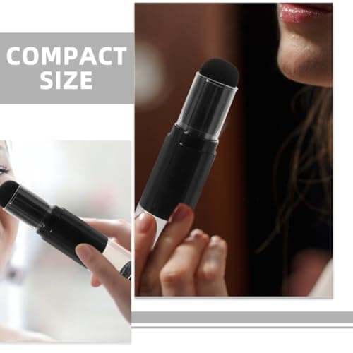 2pcs Refillable Powder Brush Set with Foundation Brush, Plastic — view 3