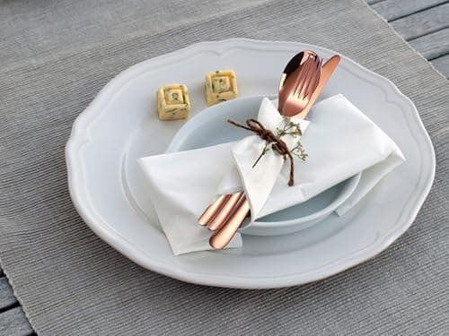 MURRI&MURRDI Stainless Steel Cutlery Set for 1, Reusable Flatware Set with Case, Cutlery Set for Work Stainless Steel Knife Fork Spoon Set 3 Piece (3 Rose Gold) — view 6