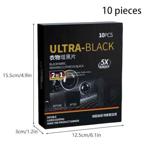 10-Piece Black Clothes Dye Fabric Color Restorer Textile Repair Kit — view 6