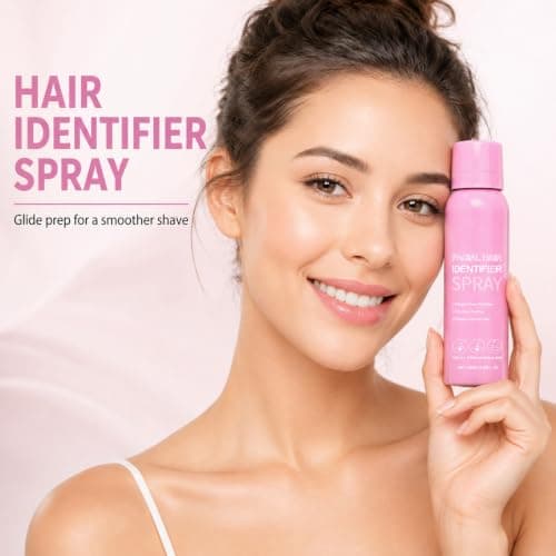 Facial Hair Visibility Mist and Razor Set, 100ml Face-Shaving Prep Spray with 4 Pink Face Razors – Lightweight Fine Hair Guide for At-Home Grooming — view 2