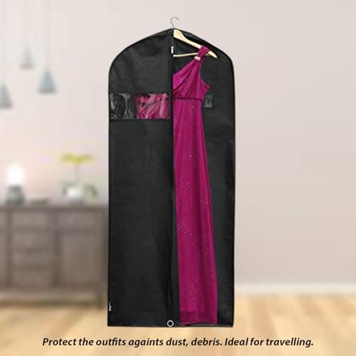 Travel Suit Bag with Zipper Tour Garment Bag for Protecting Outfits Carrying Outfit 110x60cm — view 2