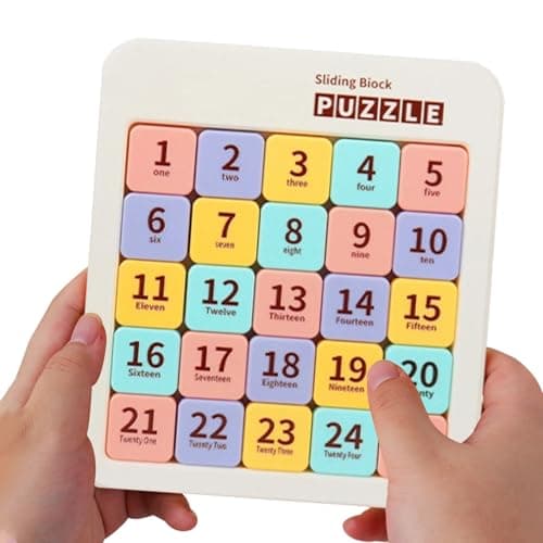 Slide Number Puzzle - Magnetic Sliding Number Brain Teaser | Educational Brain Teasers Toys - for Adult, Boys, Girls, Home, Travel, Camping, School, Birthday, Festival