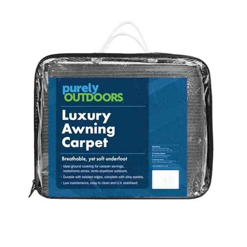 Purely Outdoors Luxury Awning Carpet Breathable Treadlite Groundsheet Footprint for Tents/Awnings - Campervan, Motorhome, Caravan, Tent, Gazebos, Canopies (Charcoal Grey, 250 x 250cm) — view 2