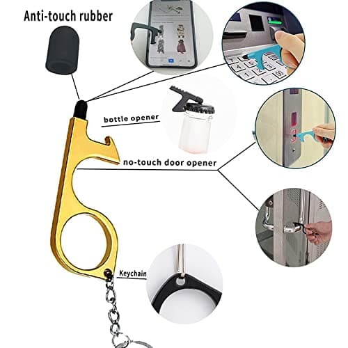 Flymind Safe Keychain Set for Girls with Personal Safety Alarm, Hand Sanitizer Holder, Whistle and Pom — view 5
