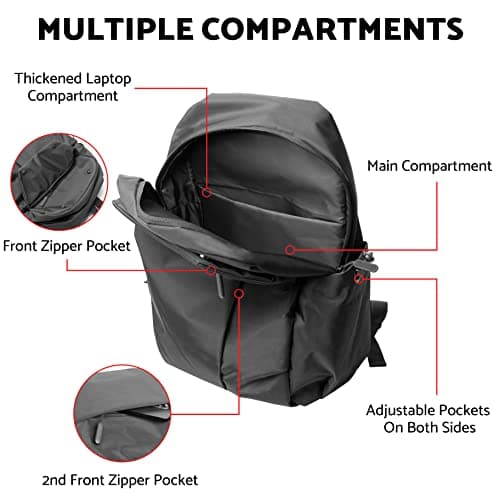 Home Luxury Point Laptop Backpack for Men Women Girls Boys, 25L Water Resistant Bookbag for School, Travel, Hiking, Work, Business Ultralight Casual — view 5