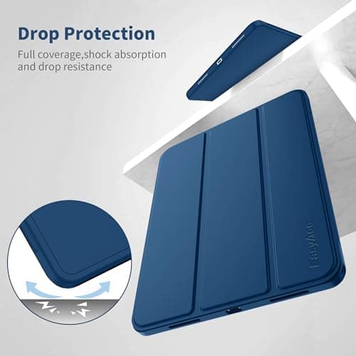 EasyAcc Case for iPad Air M4/M3/M2 11 inch+ Pencil Holder, Sea Blue — view 3