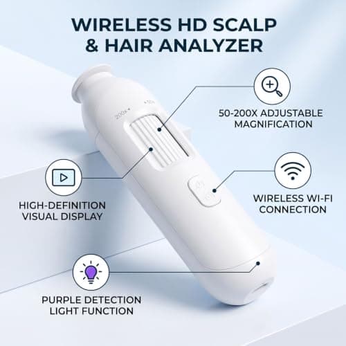 LUCKDANO Wireless Scalp Microscope 50-200X Handheld Skin Hair Detector — view 2