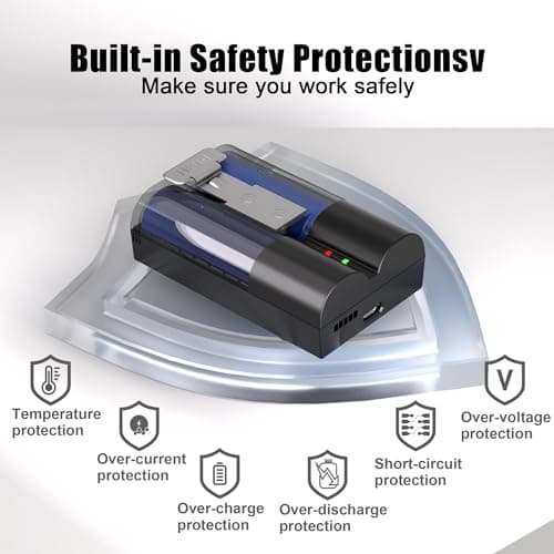 7200mAh JYJZPB Quick Release Battery for Ring, 2 Pack+Charger Station — view 6