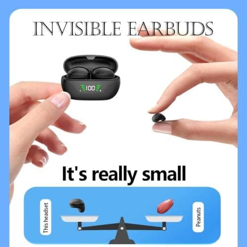 Cmeilau 2024 New Wireless Mini Invisible Earbuds Hidden Bluetooth IPX5,Noise Cancelling Stereo Discreet Smallest Tiny Bluetooth,Waterproof Headphones Sleeping Ear Buds for Side Sleepers (White) — view 3
