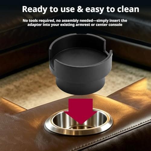 Universal Couch Cup Holder Adapter Insert,2pcs Sofa Cup Holder Adapter Expandable Sofa Part,Suitable for Mugs and Wine Glasses,Cups Holders for Mugs Tumblers Bottles,Spill Free Drink Storage for Sofa — view 6