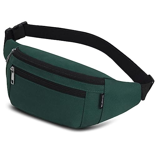 Bumbags Waist Fanny Packs for Men Women Fashion Bum Bag with Adjustable Belt for Sport Running Hiking Jogging Travel Cycling Walking Dog Boys Ladies (Olive)