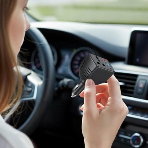 Car Outlet Adapter 150W DC 12V To AC 220V Fast Charging Inverter with USB-C — view 2