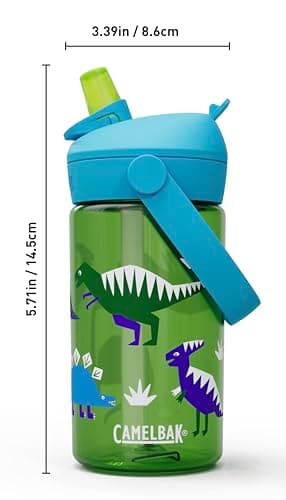 Camelbak THRIVE FLIP STRAW KIDS 415 ml – sport bottle – leak-proof – child-friendly size – easy drinking mechanism – ideal for on-the-go – Hip Dinos, size: OS — view 4