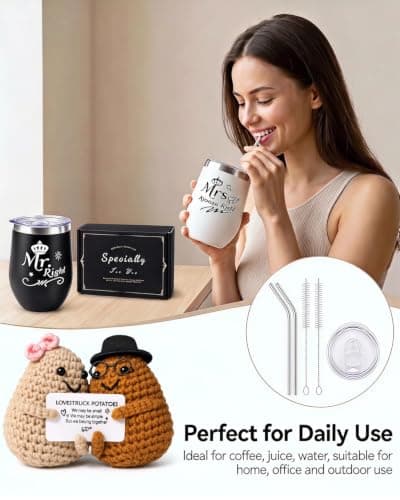 RYLIFEOGI Wedding Gifts Mr Right and Mrs Always Right Mugs — view 6