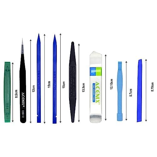 ACENIX 9 pcs Mobile Phone Repair Tool Kit Professional Opening Repair Pry Tool Kit Plastic Spudger Set Precision Tweezers Set Modelling — view 2