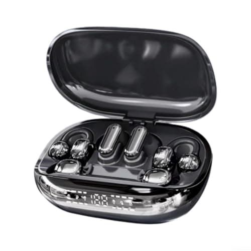 3-in-1 Wireless Earbuds with for Power Bank Case: Low Latency Gaming Headphones, Sleep for buds, Clip-On Design, LED Display, for usb-c Charging, 12cm Compact Fit for iPhone for android(Light White) — view 2