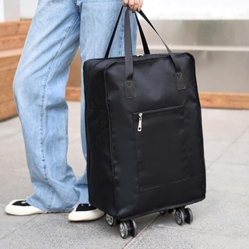 TEMPNAP Large Capacity Travel Bag with Wheels and Foldable Design, Oxford Cloth Sturdy Suitcase Storage Bag for Graduation Festival, Portable Travel Duffel with Wear-Resistant Material — view 6