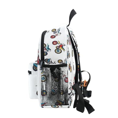 Mnsruu Motorbike Motorcycle Toddler Backpack Preschool Rucksack Kids Boys Girls Kindergarten School Bag — view 4