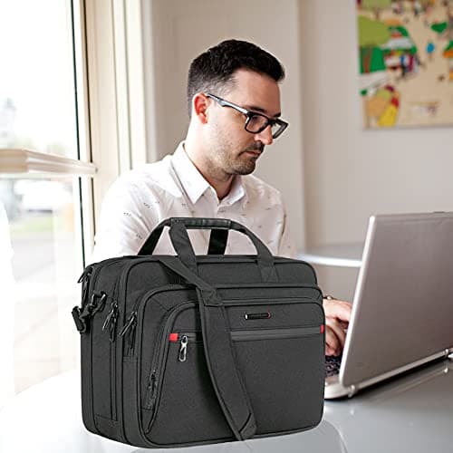 VANKEAN Laptop Briefcase Men 17 Inch Laptops Messenger Bag Travel Business — view 2